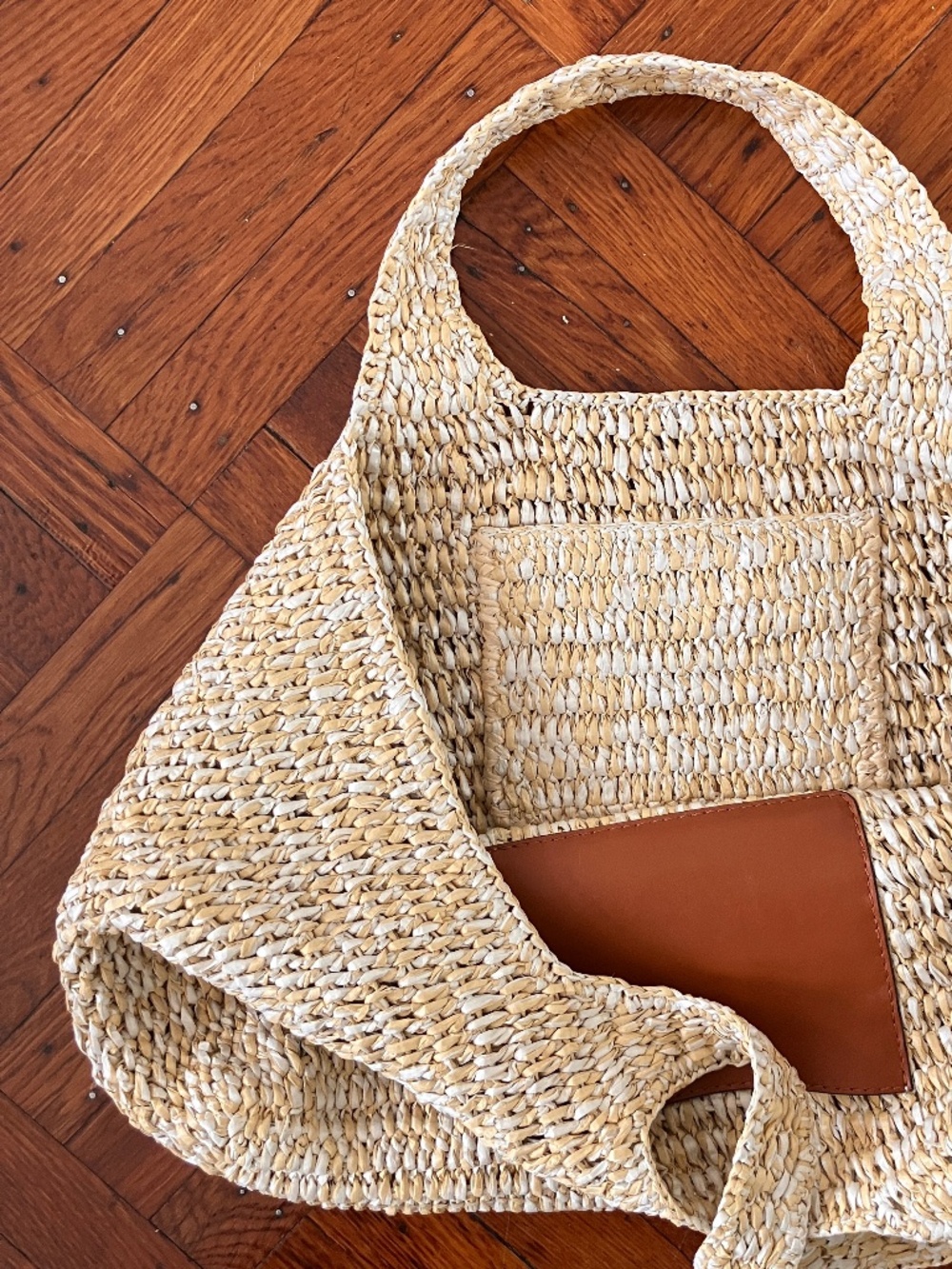 Handwoven raffia shopper bag - Picture 4 of 6